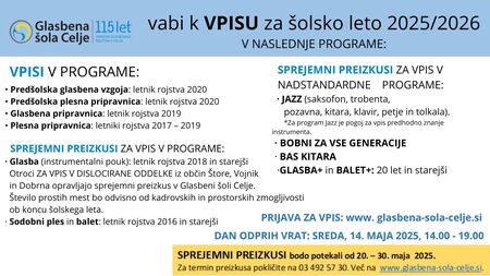 plakat splošni vpis